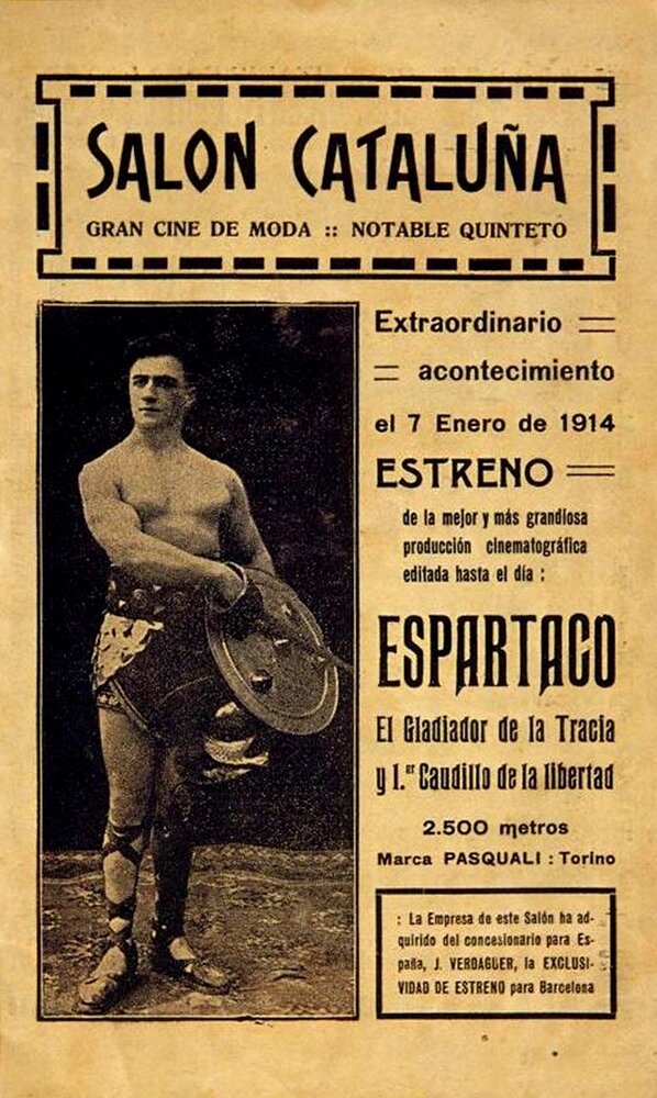Spartaco (1913) постер