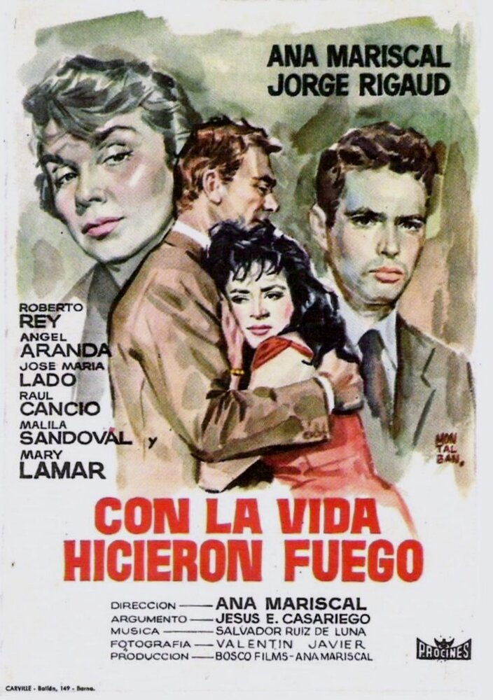 Con la vida hicieron fuego (1959) постер