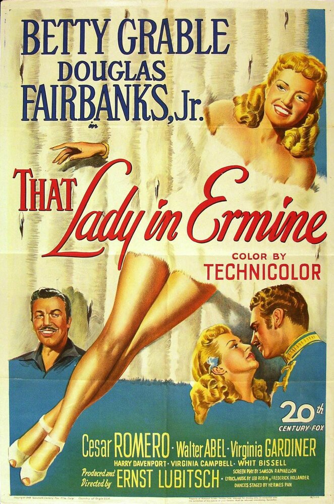 Эта дама в горностае (1948) постер