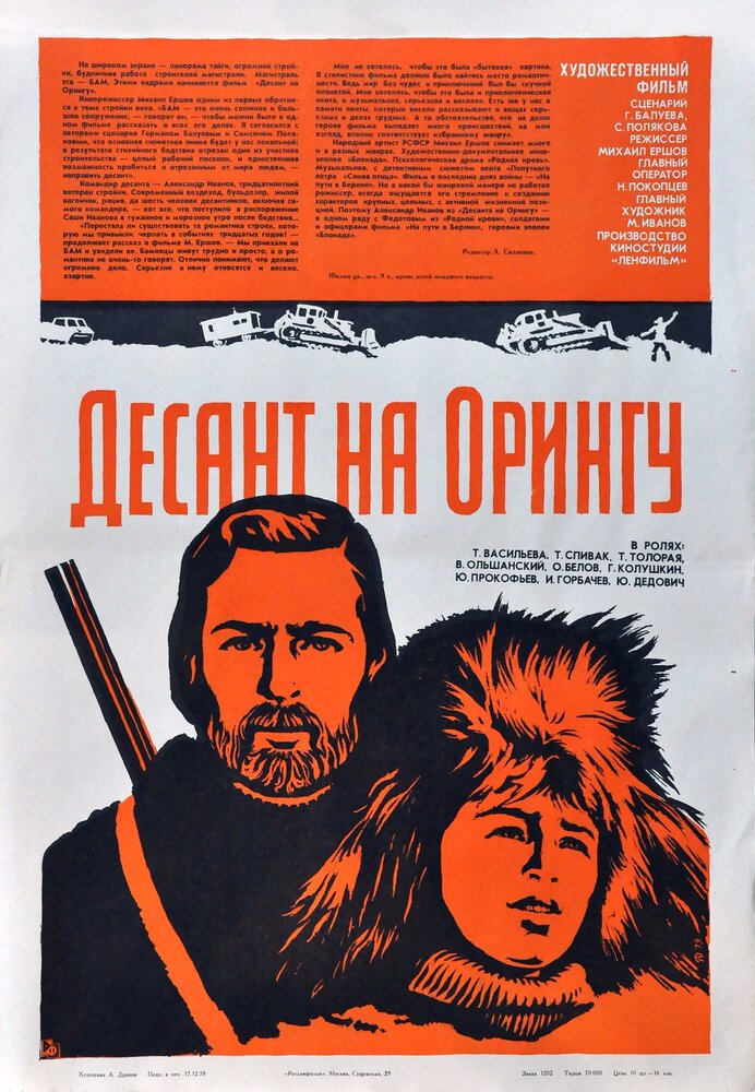 Десант на Орингу (1980) постер