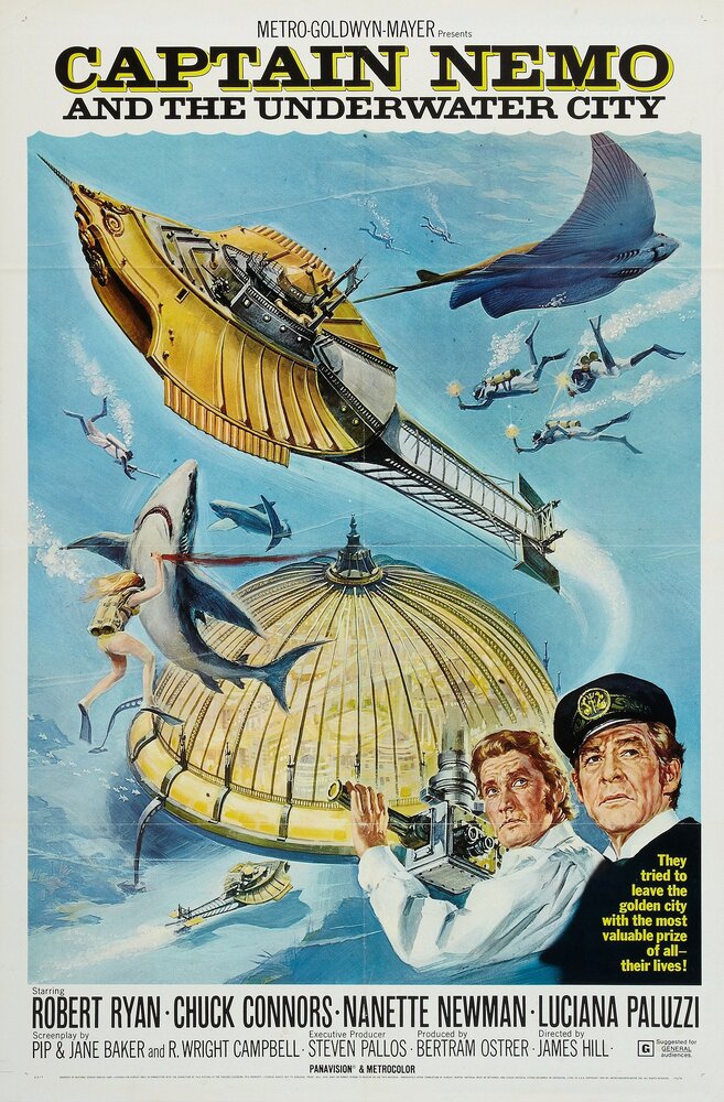 Капитан Немо и подводный город (1969) постер