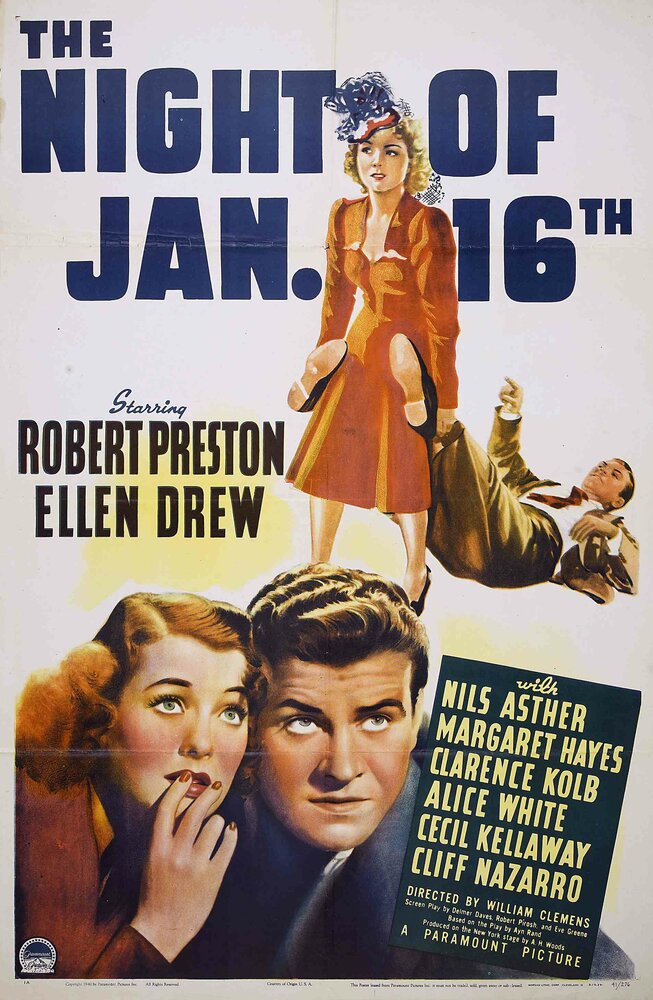 Ночью 16-го января (1941) постер